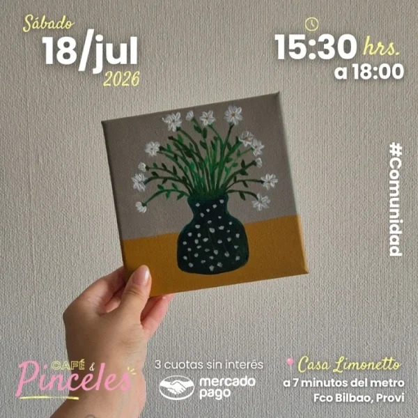 Pinta tu Lienzo 18JUL - Café y Pinceles