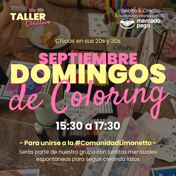 Domingos de Coloring - Septiembre 2026 - Amigas Limonetto