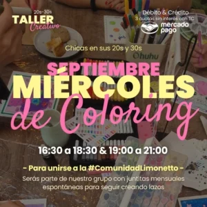 Miércoles de Coloring - Septiembre 2026 - Amigas Limonetto