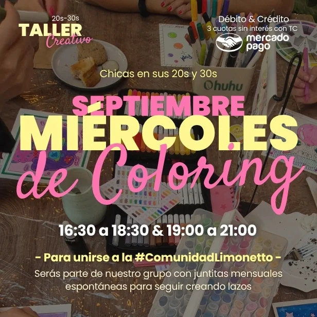 Miércoles de Coloring - Septiembre 2026 - Amigas Limonetto
