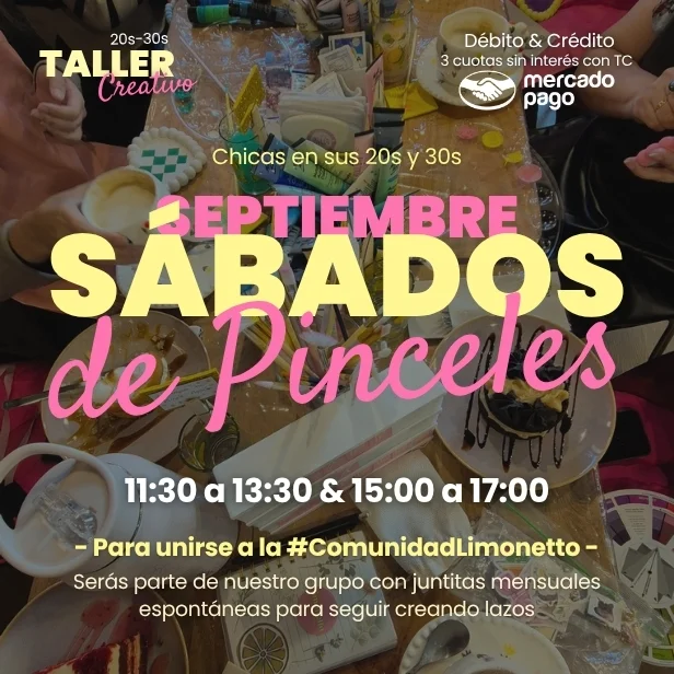 Sábados de Pinceles - Septiembre 2026 - Amigas Limonetto